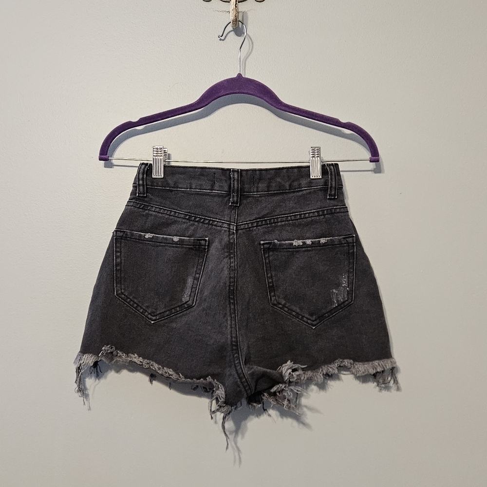 Primark Black Super High Waist Jean Shorts - Picture 3 of 7